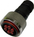 TEEPLUG CONNECTOR SOCKET METAL RING 6P 17.5A 400V METAL RING IP68