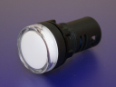 22mm INDICATING LIGHT WHITE, 110-130VAC/DC LED, SCREW TERMINALS IP66