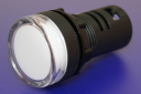 22mm INDICATING LIGHT WHITE, 12VAC/DC LED, SCREW TERMINALS IP66
