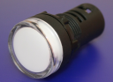 22mm INDICATING LIGHT WHITE, 230VAC LED, SCREW TERMINALS IP66