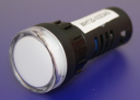 22mm INDICATING LIGHT WHITE, SELF TEST PILOT, 230VAC LED