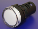 22mm INDICATING LIGHT WHITE, 24VAC/DC LED, SCREW TERMINALS IP66