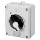 GEWISS 70RT HP ISOLATOR IN PLASTIC ENCL IP66/67/69 - BLACK KNOB 32A (AC23A) 2P 125x150x75.5mm