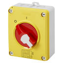 GEWISS 70RT HP ISOLATOR IN PLASTIC ENCL IP66/67/69 - RED KNOB 40A (AC23A) 2P 125x150x75.5mm