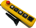 TER NPA PENDANT 6-WAY:  4x 2-SPEED BUTTONS + E/STOP + 1x 3-POS SEL SWITCH