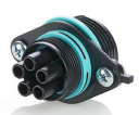 TEEPLUG PANEL MINI-SOCKET 5P SCREW FIXING QC 17.5A IP68