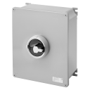 GEWISS 70RT HP ISOLATOR IN METAL ENCL IP66 - BLACK KNOB 125A (AC23A) 3P+N 307x257x121mm