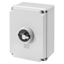 GEWISS 70RT HP ISOLATOR IN PLASTIC ENCL IP66/67/69 - BLACK KNOB 125A (AC23A) 4P 236.5x316x178mm