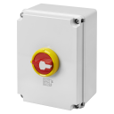 GEWISS 70RT HP ISOLATOR IN PLASTIC ENCL IP66/67/69 - RED/YLW KNOB 125A (AC23A) 4P 236.5x316x178mm