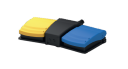BERNSTEIN MINI FOOTSWITCH DOUBLE - PEDAL YELLOW/BLUE - 1C/O PER PEDAL