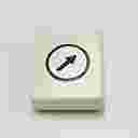 TER SPA BUTTON DISC - WHITE WITH ANGLE ARROW (PRTA106XPB)