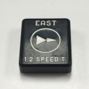 TER SPA BUTTON DISC - BLACK WITH EAST/1-2 SPEED (PRTA183IPI)