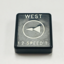 TER SPA BUTTON DISC - BLACK WITH WEST/1-2 SPEED (PRTA194IPI)