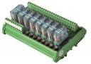 ELCO RELAY INTERFACE MODULE 24VDC C/O, 8 ELCO RELAY w/SPRING+FUSE CARRIER 5x20mm