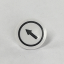 TER MIKE/VICTOR DISC INSERT - WHITE WITH BLACK SINGLE ARROW