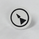 TER MIKE/VICTOR DISC INSERT - WHITE WITH DOUBLE ARROW