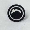 TER MIKE/VICTOR DISC INSERT - BLACK WITH ROTATE LEFT ARROW (REVERSE)