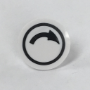 TER MIKE/VICTOR DISC INSERT - WHITE WITH ROTATE RIGHT ARROW (FORWARD)
