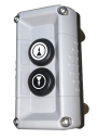 TER VICTOR CONTROL STN GREY 2 HOLE - 2 x 2 SPEED 2NO BUTTONS WITH SYMBOLS