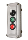TER VICTOR CONTROL STN GREY 3 HOLE - 1NO START + 1NC STOP + 2NO 2-POS SEL SWITCH