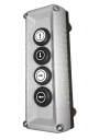 TER VICTOR CONTROL STN GREY 4 HOLE - 4 x 1-SPEED BUTTONS WITH SYMBOLS