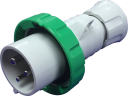 GEWISS IEC309 HP STR PLUG IP66/67/68/69 GREEN >50V >300-500HZ 2H 32AMPS 3P+N+E