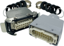 WESTEC COMPLETE SET, 16B 16P+E 16A - STR HOOD TO HOOD CONNECTORS M32 GLANDS 2 LEVER, METAL