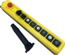 TER NPA PENDANT 10-WAY:  E/STOP + 6x 3-SPEED BUTTONS + 2x 3-POS SEL SW + BLANK