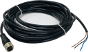 FEMALE M12 4 PIN STRAIGHT WITH MOULDED CABLE 5M 3C FOR DC SAFETY HINGE