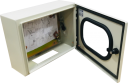 CVS METAL ENCLOSURE 300H x 400W x 150D, 1-DOOR TRANSPARENT c/w GEAR PLATE & WALL BRACKETS