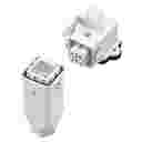 WESTEC COMPLETE SET, SIZE A 3P+E 10A - STR HOOD M20 GLAND, 90° BULKHEAD HOUSING 1 LEVER, PLASTIC