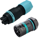 TEEPLUG KIT MINI PANEL PLUG CONNECTOR SOCKET 4P XDRY M20 NUT D6 - 13.5 17.5A IP68