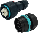 TEEPLUG KIT CONNECTOR  PANEL PLUG-SOCKET 6P 17.5A 400V 28MM NUT