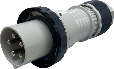 GEWISS IEC309 HP STR PLUG IP66/67/68/69 BLACK 600-690V 5H 125A 3P+N+E ...