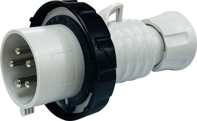 GEWISS IEC309 HP STR PLUG IP66/67/68/69 BLACK 600-690V 5H 32A 3P+N+E ...