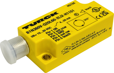 TURCK INCLINOMETER RECTANGULAR 60x30x20mm PLASTIC 1-AXiS IP68/69K 4 ...