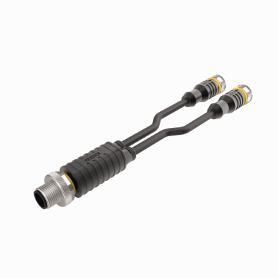 TURCK Y-splitter Cable M12 x 1 male - 2 x M12 x 1 female, PUR, cable ...