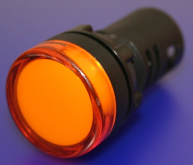 22mm INDICATING LIGHT ORANGE, 24VAC/DC LED, SCREW TERMINALS IP66 ...