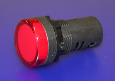22mm INDICATING LIGHT RED, 110-130VAC/DC LED, SCREW TERMINALS IP66 ...